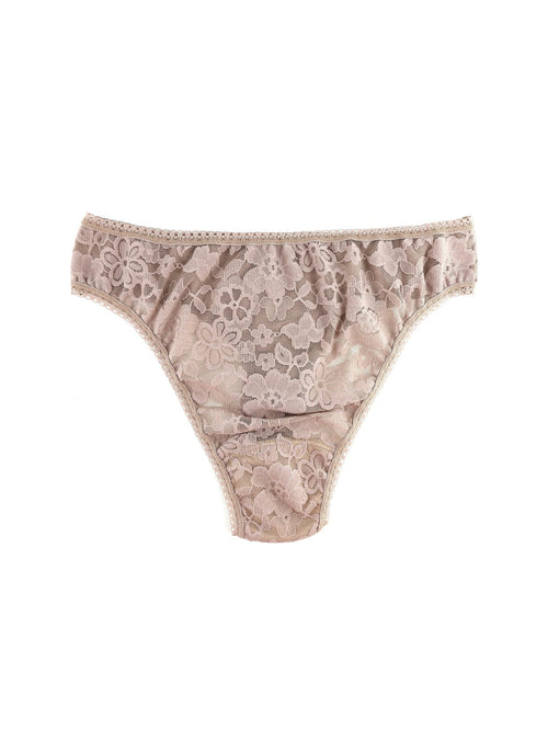 Hanky Panky Daily Lace™ High Cut Thong in Taupe