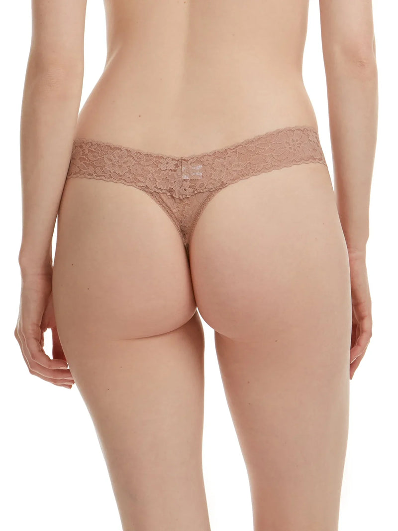Hanky Panky Daily Lace™ Low Rise Thong in Taupe