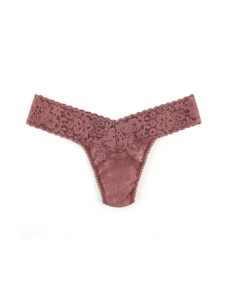 Hanky Panky Daily Lace™ Low Rise Thong in All Spice Brown