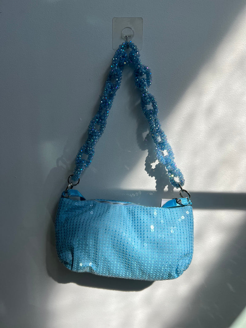 HVISK Sierra Sequins Bag in Blue Mist