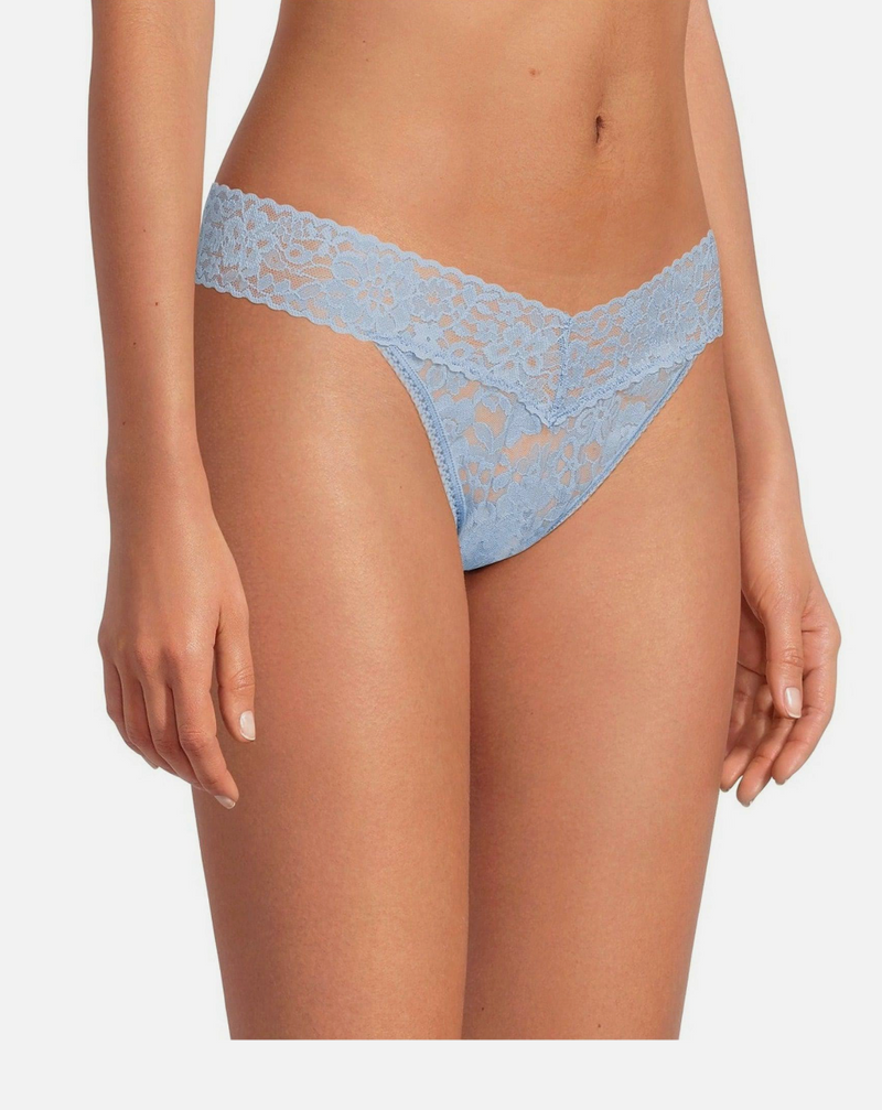 Hanky Panky Daily Lace™ Original Rise Thong in Fresh Air Blue